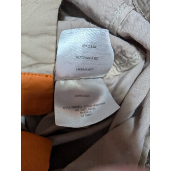 Tahari Windbreaker Hooded Light Jacket Beige Orange Medium - Picture 10 of 12